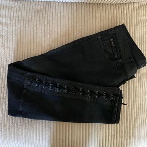 Polo Distressed Lace Up Jeans